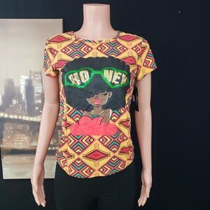Top T-shirt Blouse Sequin Multicolor Small